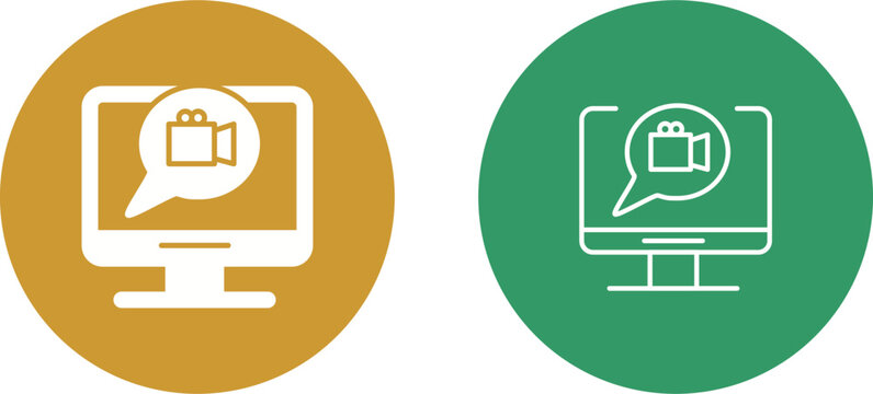 Video Communication Vector Icon