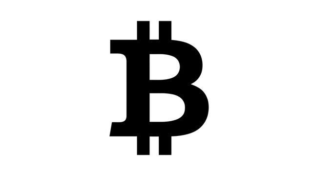 Bitcoin cryptocurrency logo symbol icon.