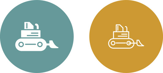 Bulldozer Vector Icon © Malik Grafix