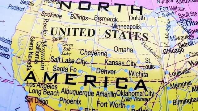 Detailed Political Map of Canada and United States of America Showing Borders States Provinces Geography North America Cartography Educational Reference