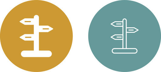Obraz premium Signpost Vector Icon