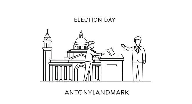 People voting at a polling station on election day