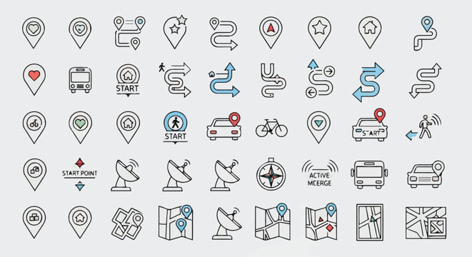 A hand-drawn vector collection featuring a doodle pattern of business icons and a set of numbers and symbols for mobile web design