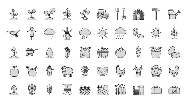 A comprehensive collection of vector alphabet and business icon sets featuring numbers and symbols for web design illustrations and professional sketch patterns