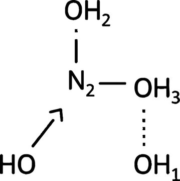 Chemical molecular structure with nitrogen and hydroxide groups