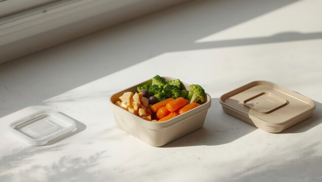 Ensalada fresca de lechuga con jitomate y verduras verdes en mesa de cocina saludable con opci&oacute;n vegetariana y arroz