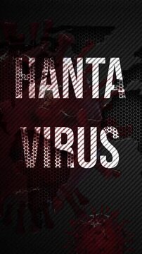 Hanta Virus Disease Bacteria Spreading on a World Map Animation