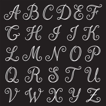 Letters of the English Alphabet.