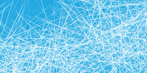 Icy blue textured background with intersecting white scratch lines and scattered speckles. Frost or cracked ice effect. vector art © maseh
