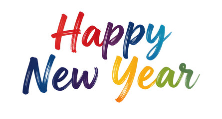 new year text, happy new year design, typography illustration, festive vector, colorful party design, celebration background, holiday greeting text, vibrant graphic, modern typography style, new year  © mrpixel