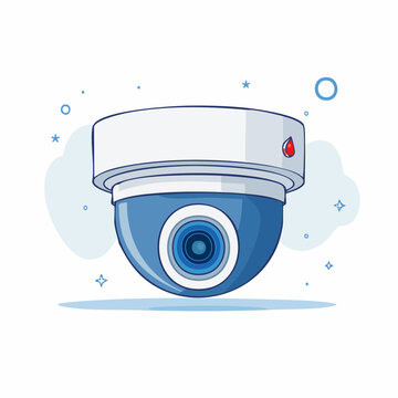 Dome Security Camera Illustration
