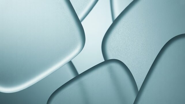 Frosted Glass Soft Blue Abstract Rounded Shape Background