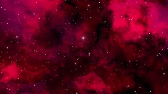 沢山の星が流れる赤い宇宙