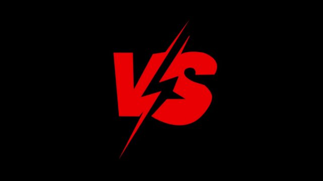 VS versus bars icons . blue color neon animated versus vs bars neon multiplayer co op team with smokey on black background. 4k video motion graphic animation. black background. V/S ANIMATION .4k