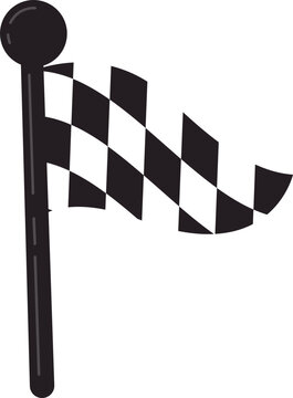 Running Race Flag Illustration