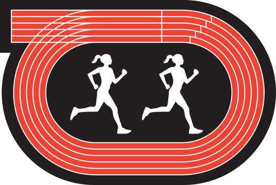 Athletics Running Track Illustration