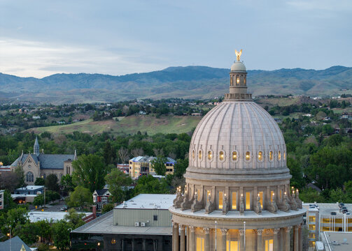 Idaho Capital with an illuminated dome