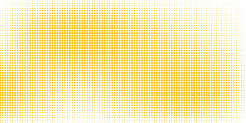 Fototapeta premium Yellow Halftone Dot Pattern Background, Abstract Pop Art Vector Illustration on White