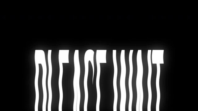 Please Wait Stretch Deformation Motion Text Alpha Channel 4K Video