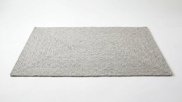 Neutral rug on white background for home decor and textile design