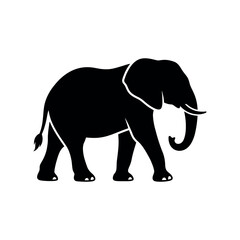 Fototapeta premium Elephant vector illustration silhouette logo design isolated on white back ground
