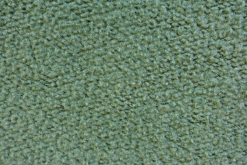 Brushed fleece sweatshirt knit fabric reverse side texture in green color © Iryna Miadzvedzeva