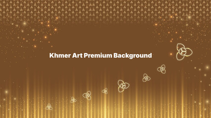 Premium Southeast Asian floral motif background in traditional Khmer style. © Aarush