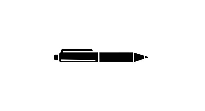 Black pen with silver accents.