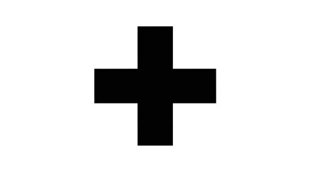 Fototapeta premium Black Plus Sign Symbol Icon.