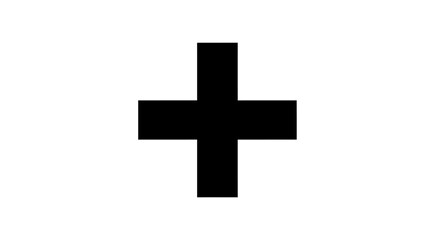 Fototapeta premium Black Plus Sign Symbol Icon.