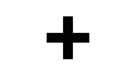Fototapeta premium Black Plus Sign Symbol Icon.