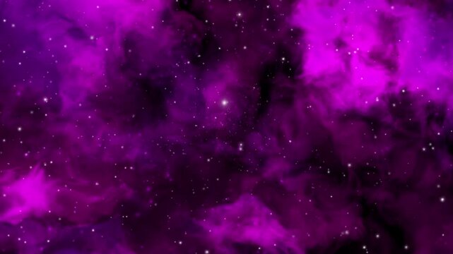 沢山の星が流れる紫の宇宙