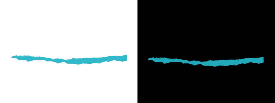 Teal Horizontal Jagged Line on White and Black Background