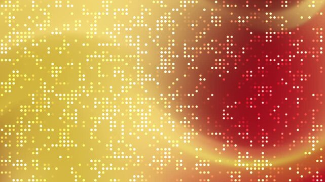 Digital abstract gold and red gradient background with small white squares on red and yellow perfect for modern graphic design projects and vibrant presentations.