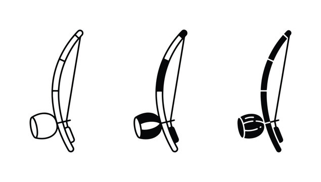 Berimbau Musical Instrument Icons, Brazilian Culture, African Heritage, Percussion, Rhythm