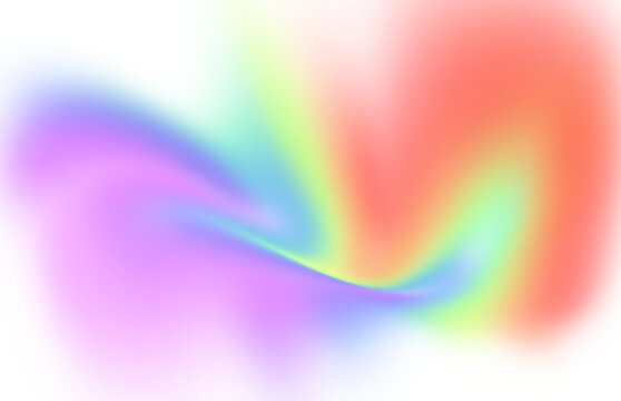 Abstract overlay rainbow gradient light leak overlay effect element for spectrum, holographic, prism ethereal, refraction, optical, texture design