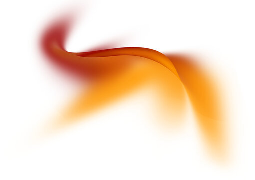 Abstract orange red brown overlay flowing wave energy png element on transparent background