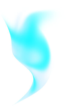 Aqua turquoise overlay light effect swirling smoke vapor wave png element on transparent background