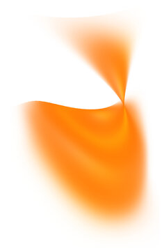 Abstract overlay orange wave flowing fluid swirl light gradient png element 