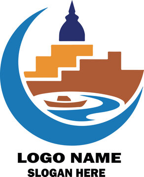 varanasi logo  vector white background .