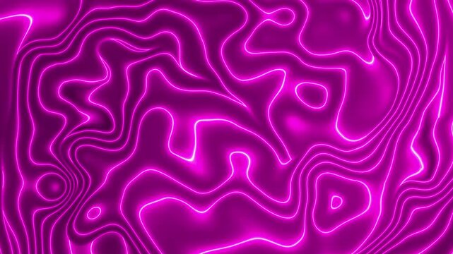 Pink neon swirl. Glowing light motion graphics animation.