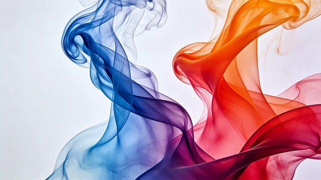 Colorful swirling smoke patterns