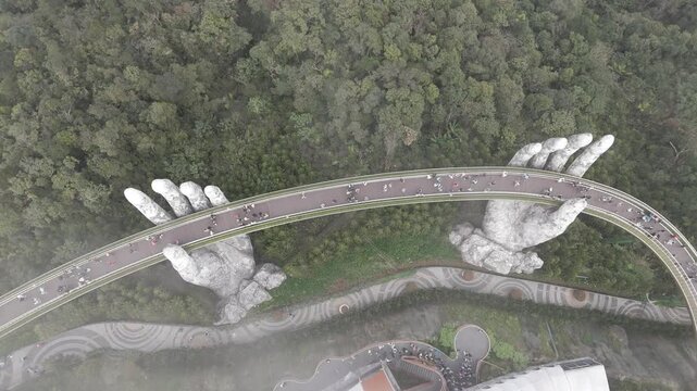 Professional 4K Log Shot Ba Na Hills Hands of God Vietnam