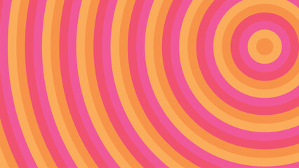 Naklejka premium Vibrant Pink Orange Gradient Concentric Circles Pattern Background
