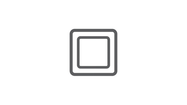 minimal photo frame icon clean flat design centered wide margins transparent background