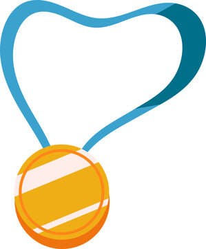 Gold Indonesia National Sports Day Medal Illustration
