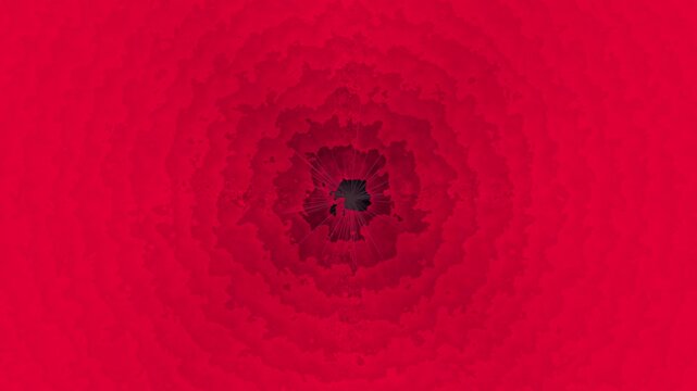 Abstract red portal surface with layered organic structure