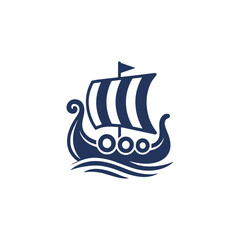 Viking Ship Logo © Fajar