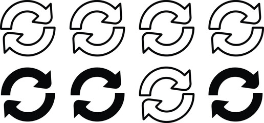 Obraz premium Refresh Arrow Sync Vector Collection