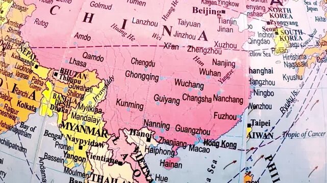 Detailed Map of South East Asian Countries with China and India Showing Political Borders Geography Asia Region Cartography Educational Reference Map